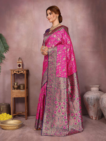 Varanga Women Banarasi Saree With Blouse Piece